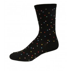 Hot Sox Women's Confetti Dot Crew Sock 1 Pair, Natural Melange, Women's 9-11