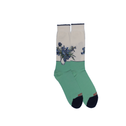 Hot Sox Women's Irises Crew Socks 1 Pair, Cream, Women's 4-10 Shoe