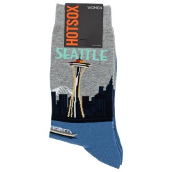 Hot Sox Women's Seattle Crew Socks 1 Pair, Grey Heather, Women's Shoe 4-10 Hot Sox Women's Seattle Crew Socks 1 Pair, Grey Heather, Women's Shoe 4-10