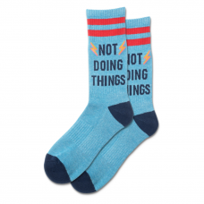 Hot Sox Women's Not Doing Things Sport Crew Socks 1 Pair, Oxblood, Women's 4-10 Shoe