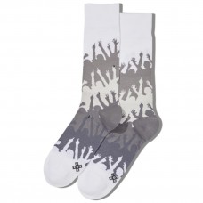 Hot Sox Men's Festival Crowd Stripe Crew Socks 1 Pair, Grey, Men's 6-12 Shoe