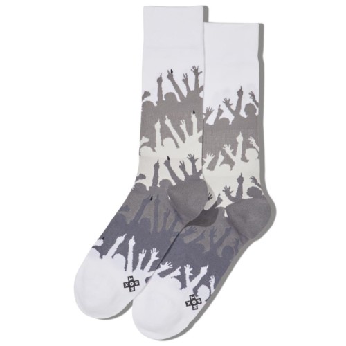 Hot Sox Men's Festival Crowd Stripe Crew Socks 1 Pair, Red, Men's 6-12 Shoe