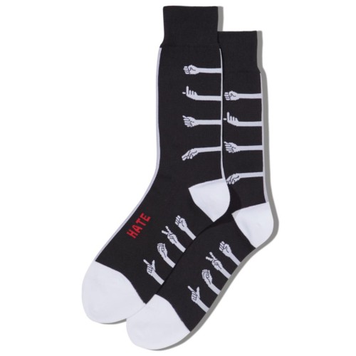 Hot Sox Men's Love Hate Crew Socks 1 Pair, Light Grey, Men's 6-12 Shoe Hot Sox Men's Love Hate Crew Socks 1 Pair, Light Grey, Men's 6-12 Shoe