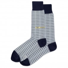 Hot Sox Men's Sorry Not Sorry Crew Socks 1 Pair, Light Blue, Men's 6-12 Shoe