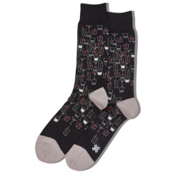 Hot Sox Men's Cocktails Crew Socks 1 Pair, Black, Men's 6-12 Shoe Hot Sox Men's Cocktails Crew Socks 1 Pair, Black, Men's 6-12 Shoe