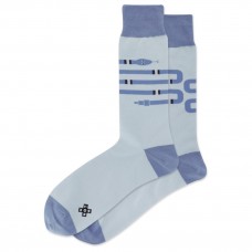 Hot Sox Men's Snake Coil Crew Socks 1 Pair, Light Blue, Men's 6-12 Shoe