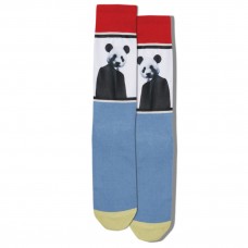 Hot Sox Men's Humanistic Panda Crew Socks 1 Pair, Multicolored, Men's 6-12 Shoe