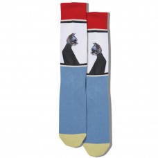 Hot Sox Men's Humanistic Cat Crew Socks 1 Pair, Multicolored, Men's 6-12 Shoe