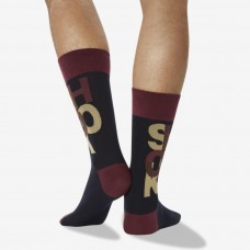 Hot Sox Men's Shook Crew Socks 1 Pair, Maroon, Men's 6-12 Shoe