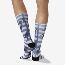 Hot Sox Men's Crosswalk Tube Crew Socks 1 Pair, Black/White, Men's 6-12 Shoe Hot Sox Men's Crosswalk Tube Crew Socks 1 Pair, Black/White, Men's 6-12 Shoe