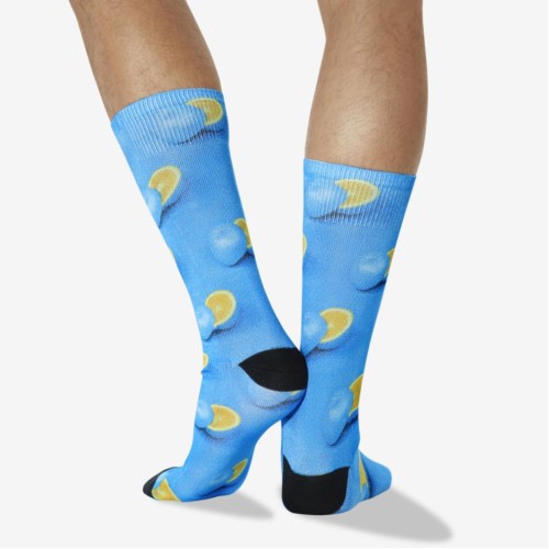 Hot Sox Men's Blue Oranges Tube Crew Socks 1 Pair, Turquoise, Men's 6-12 Shoe Hot Sox Men's Blue Oranges Tube Crew Socks 1 Pair, Turquoise, Men's 6-12 Shoe