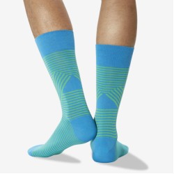 Hot Sox Men's Unparalleled Stripes Crew Socks 1 Pair, Bright Blue, Men's 6-12 Shoe Hot Sox Men's Unparalleled Stripes Crew Socks 1 Pair, Bright Blue, Men's 6-12 Shoe