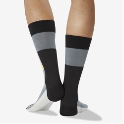 Hot Sox Men's Color Block Stripe Crew Socks 1 Pair, Grey, Men's 6-12 Shoe Hot Sox Men's Color Block Stripe Crew Socks 1 Pair, Grey, Men's 6-12 Shoe