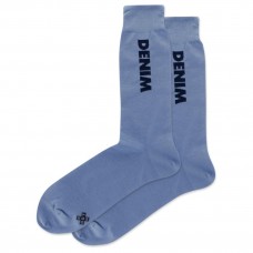 Hot Sox Men's Color Names Crew Socks 1 Pair, Denim, Men's 6-12 Shoe