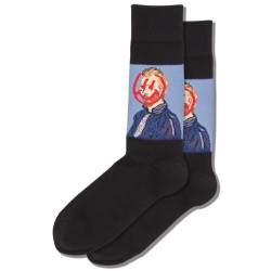 Hot Sox Men's Van Gogh Smiley Crew Socks 1 Pair, Black, Men's 6-12 Shoe Hot Sox Men's Van Gogh Smiley Crew Socks 1 Pair, Black, Men's 6-12 Shoe