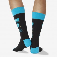 Hot Sox Men's Leo Zodiac Crew Socks 1 Pair, Black, Men's 6-12 Shoe