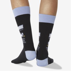 Hot Sox Men's Sagittarius Zodiac Crew Socks 1 Pair, Black, Men's 6-12 Shoe