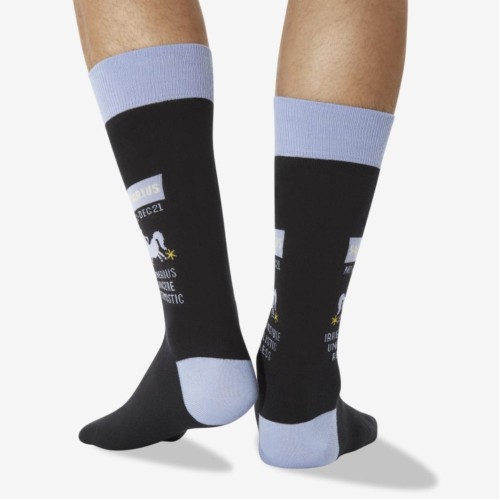Hot Sox Men's Sagittarius Zodiac Crew Socks 1 Pair, PurpleMen's 6-12 Shoe