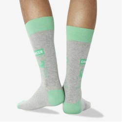 Hot Sox Men's Cancer Zodiac Crew Socks 1 Pair, Grey Heather, Men's 6-12 Shoe Hot Sox Men's Cancer Zodiac Crew Socks 1 Pair, Grey Heather, Men's 6-12 Shoe