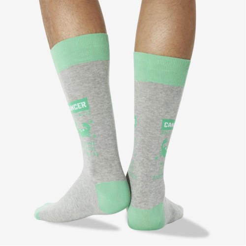 Hot Sox Men's Cancer Zodiac Crew Socks 1 Pair, Grey Heather, Men's 6-12 Shoe Hot Sox Men's Cancer Zodiac Crew Socks 1 Pair, Grey Heather, Men's 6-12 Shoe