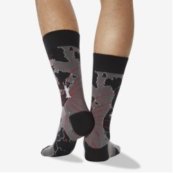 Hot Sox Men's World Map Crew Socks 1 Pair, Black, Men's 6-12 Shoe Hot Sox Men's World Map Crew Socks 1 Pair, Black, Men's 6-12 Shoe