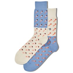 Hot Sox Men's Beach Crowd Crew Socks 1 Pair, Multicolored, Men's 6-12 Shoe Hot Sox Men's Beach Crowd Crew Socks 1 Pair, Multicolored, Men's 6-12 Shoe