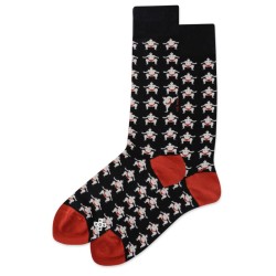 Hot Sox Men's Sumo Pattern Crew Socks 1 Pair, Mint Green, Men's 6-12 Shoe
