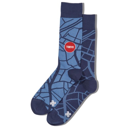 Hot Sox Men's Shibuya Station Crew Socks 1 Pair, Navy, Men's 6-12 Shoe Hot Sox Men's Shibuya Station Crew Socks 1 Pair, Navy, Men's 6-12 Shoe
