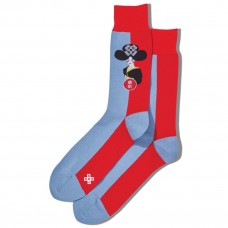 Hot Sox Men's Geisha Portrait Crew Socks 1 Pair, Red, Men's 6-12 Shoe