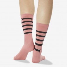 Hot Sox Women's Striped Dachshund Crew Socks 1 Pair, Deep Cordovan, Women's 4-10 Shoe