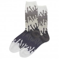 Hot Sox Women's Festival Crowd Stripe Crew Socks 1 Pair, Grey, Women's 4-10 Shoe