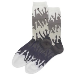 Hot Sox Women's Festival Crowd Stripe Crew Socks 1 Pair, Nude, Women's 4-10 Shoe Hot Sox Women's Festival Crowd Stripe Crew Socks 1 Pair, Nude, Women's 4-10 Shoe
