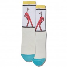 Hot Sox Women's Humanistic Giraffe Crew Socks 1 Pair, Multicolored, Women's 4-10 Shoe