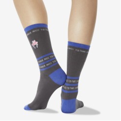 Hot Sox Women's Flamingo Embroidery Crew Socks 1 Pair, Dark Grey, Women's 4-10 Shoe Hot Sox Women's Flamingo Embroidery Crew Socks 1 Pair, Dark Grey, Women's 4-10 Shoe