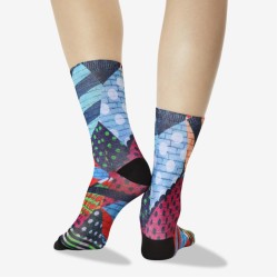 Hot Sox Women's Graffiti Wall Tube Crew Socks 1 Pair, Multicolored, Women's 4-10 Shoe Hot Sox Women's Graffiti Wall Tube Crew Socks 1 Pair, Multicolored, Women's 4-10 Shoe