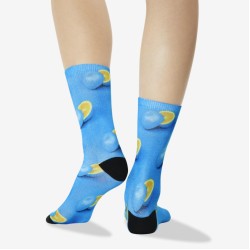 Hot Sox Women's Blue Oranges Tube Crew Socks 1 Pair, Turquoise, Women's 4-10 Shoe Hot Sox Women's Blue Oranges Tube Crew Socks 1 Pair, Turquoise, Women's 4-10 Shoe