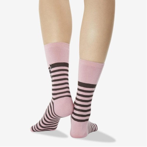 Hot Sox Women's Stripe Painter Crew Socks 1 Pair, PurpleWomen's 4-10 Shoe Hot Sox Women's Stripe Painter Crew Socks 1 Pair, PurpleWomen's 4-10 Shoe