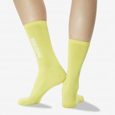 Hot Sox Women's Color Names Crew Socks 1 Pair, Neon Yellow, Women's 4-10 Shoe