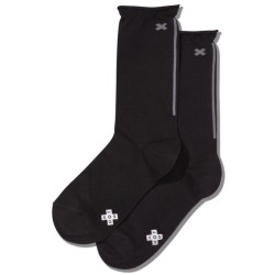 Hot Sox Women's Roll Top Crew Socks 1 Pair, Black, Women's 4-10 Shoe