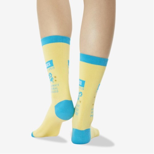 Hot Sox Women's Aries Zodiac Crew Socks 1 Pair, Mustard Yellow, Women's 4-10 Shoe