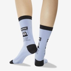 Hot Sox Women's Gemini Zodiac Crew Socks 1 Pair, Periwinkle, Women's 4-10 Shoe Hot Sox Women's Gemini Zodiac Crew Socks 1 Pair, Periwinkle, Women's 4-10 Shoe