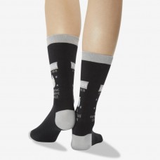 Hot Sox Women's Aquarius Zodiac Crew Socks 1 Pair, Black, Women's 4-10 Shoe