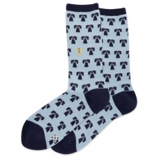 Hot Sox Women's Kimono Pattern Crew Socks 1 Pair, Navy, Women's 4-10 Shoe