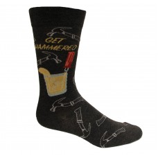 K. Bell Men's Hammered Crew Socks 1 Pair, Black Heather, Men's 10-13 Shoe