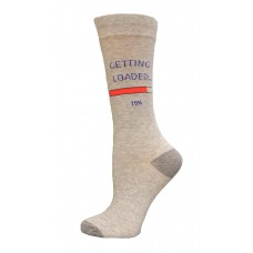 K. Bell Men's Getting Loaded Crew Socks 1 Pair, Grey Heather, Men's 10-13 Shoe