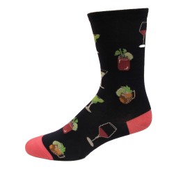 K. Bell Women's Dont Give A Sip Crew Socks 1 Pair, Navy, Women's 9-11 Shoe