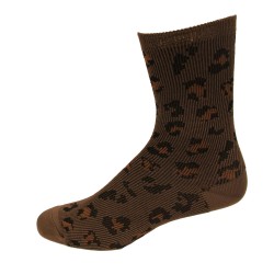 K. Bell Women's Sftdremy Leopard Jacquard Socks 1 Pair, Chestnut, Women's 9-11 Shoe