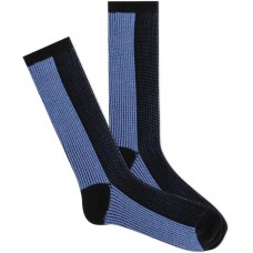 K. Bell Men's Duo Block Boot Crew Socks 1 Pair, Black, Men's 10-13 Shoe