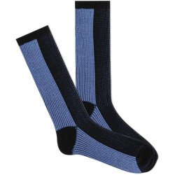 K. Bell Men's Duo Block Boot Crew Socks 1 Pair, Black, Men's 10-13 Shoe