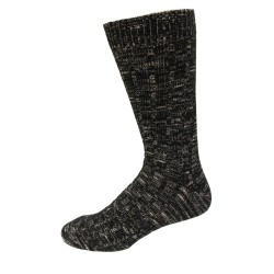 K. Bell Men's Soft Extreme Slub Socks 1 Pair, Black, Men's 10-13 Shoe